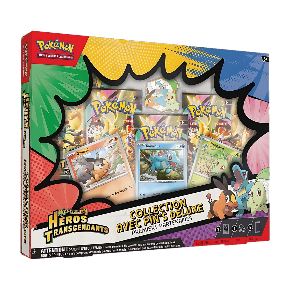 Coffret Pin's Deluxe Premiers Partenaires Héros Transcendants (FR)